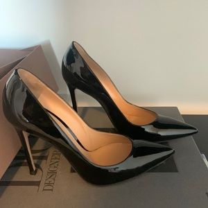 GIANVITO ROSSI 105 patent black pump size 39.